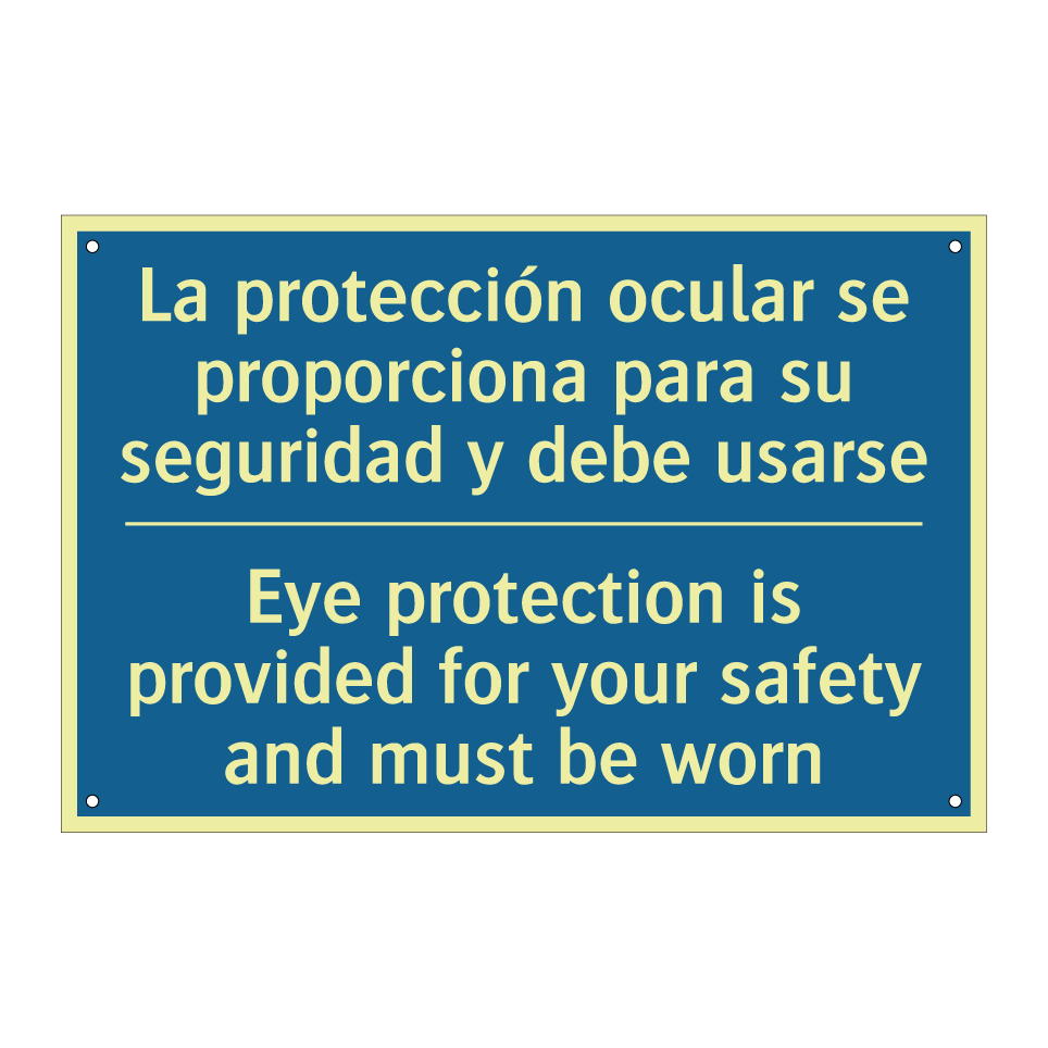 La protección ocular se proporciona  /.../ - Eye protection is provided for  /.../