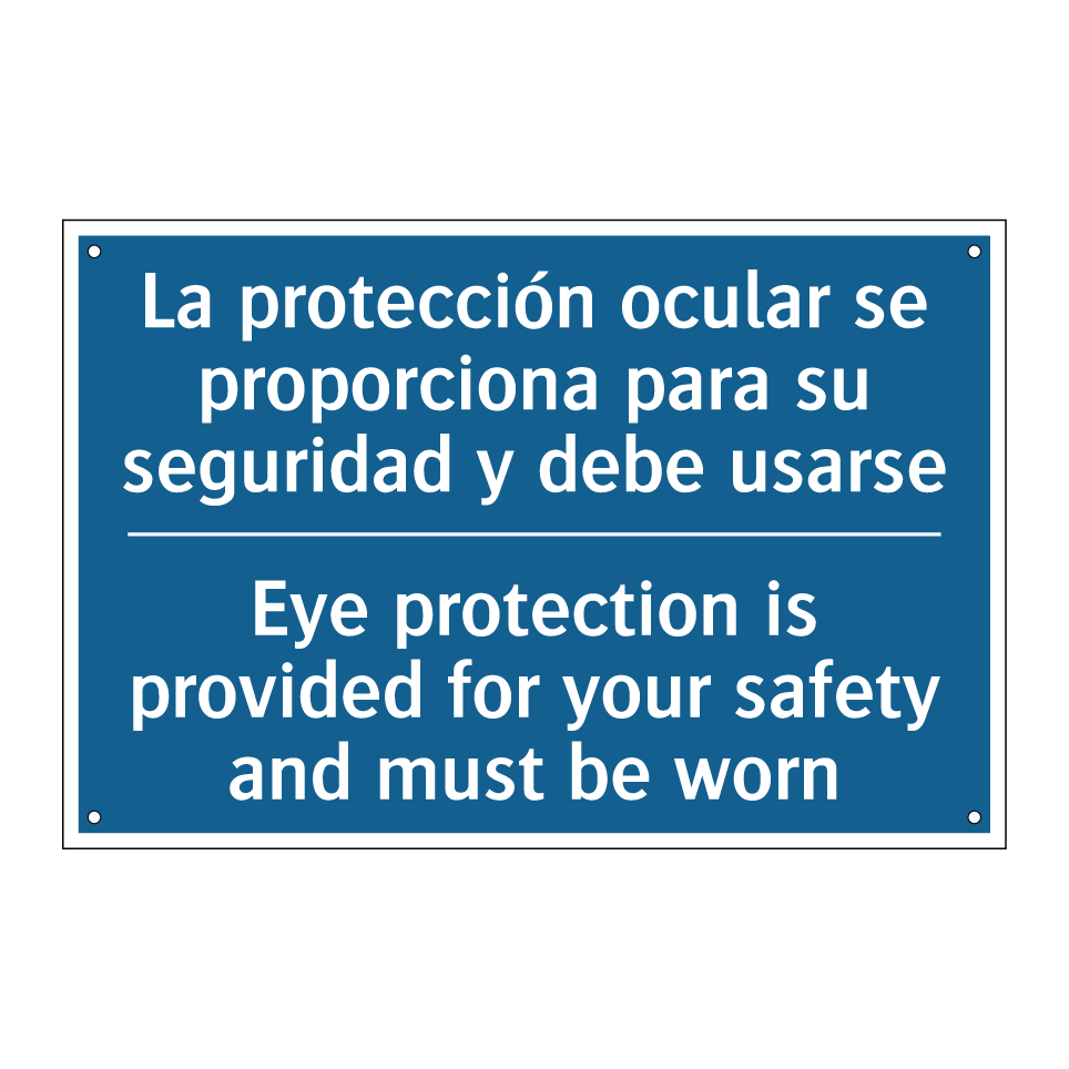 La protección ocular se proporciona  /.../ - Eye protection is provided for  /.../