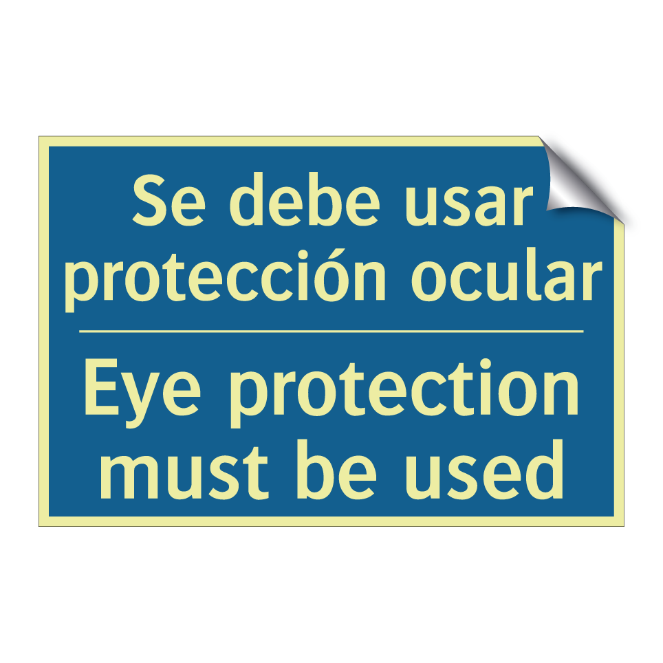 Se debe usar protección ocular - Eye protection must be used