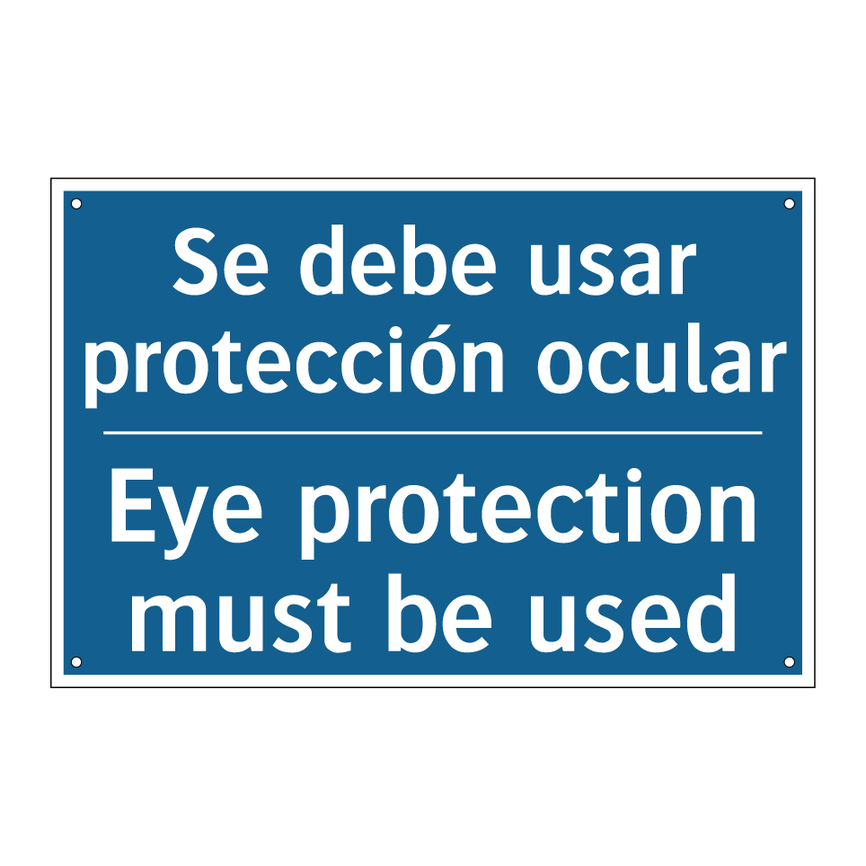 Se debe usar protección ocular - Eye protection must be used