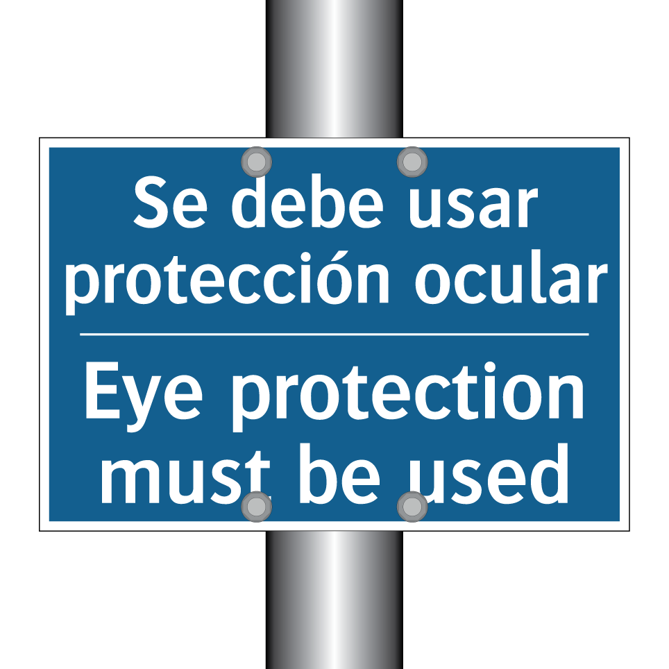 Se debe usar protección ocular - Eye protection must be used