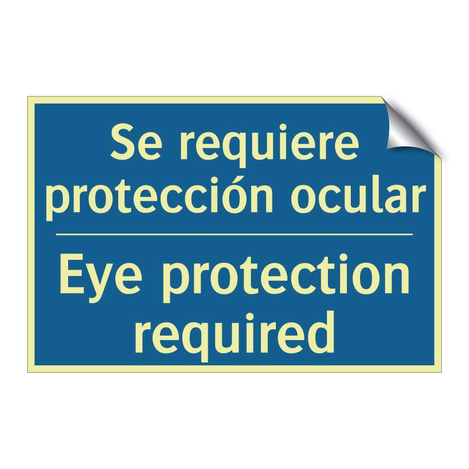 Se requiere protección ocular - Eye protection required