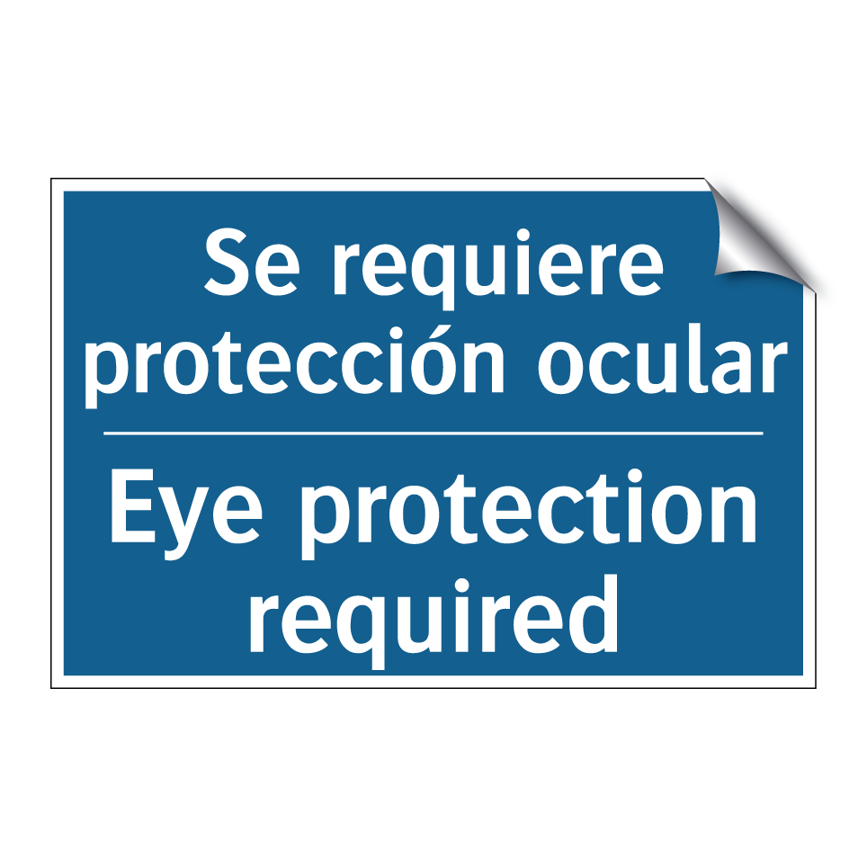 Se requiere protección ocular - Eye protection required