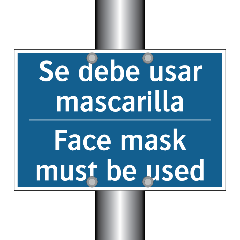 Se debe usar mascarilla - Face mask must be used