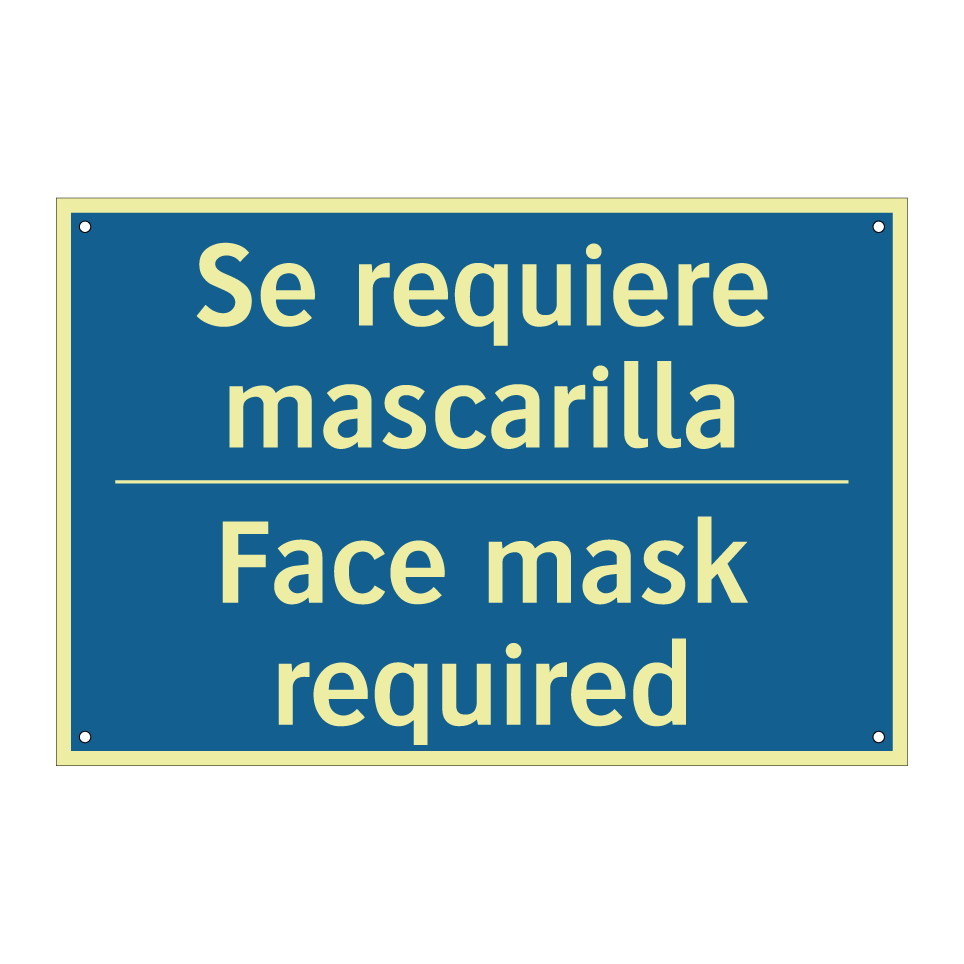 Se requiere mascarilla - Face mask required