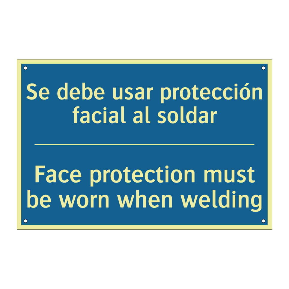 Se debe usar protección facial  /.../ - Face protection must be worn when  /.../