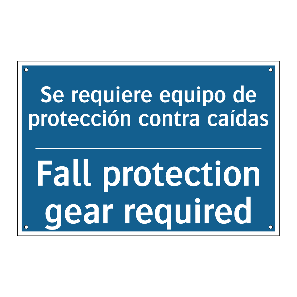 Se requiere equipo de protección  /.../ - Fall protection gear required