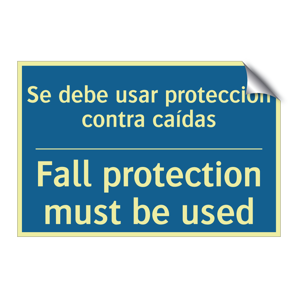 Se debe usar protección contra  /.../ - Fall protection must be used
