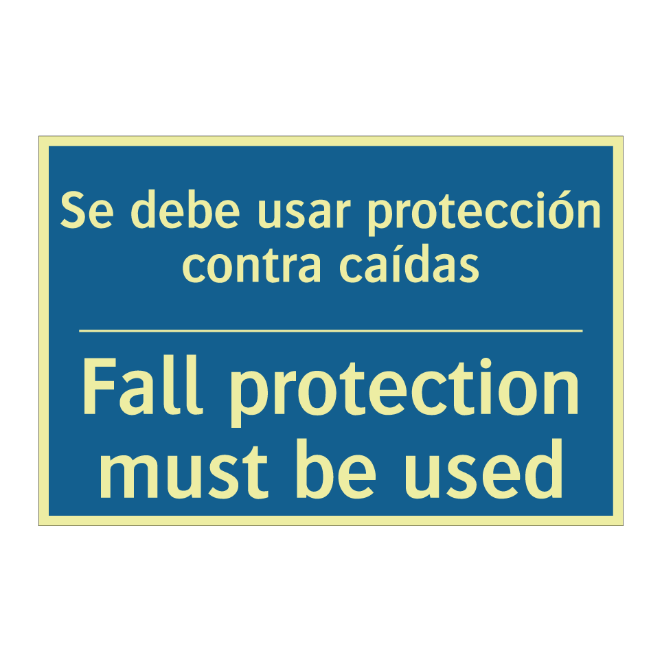 Se debe usar protección contra  /.../ - Fall protection must be used