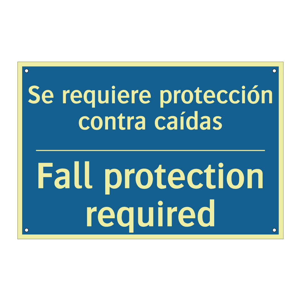 Se requiere protección contra  /.../ - Fall protection required