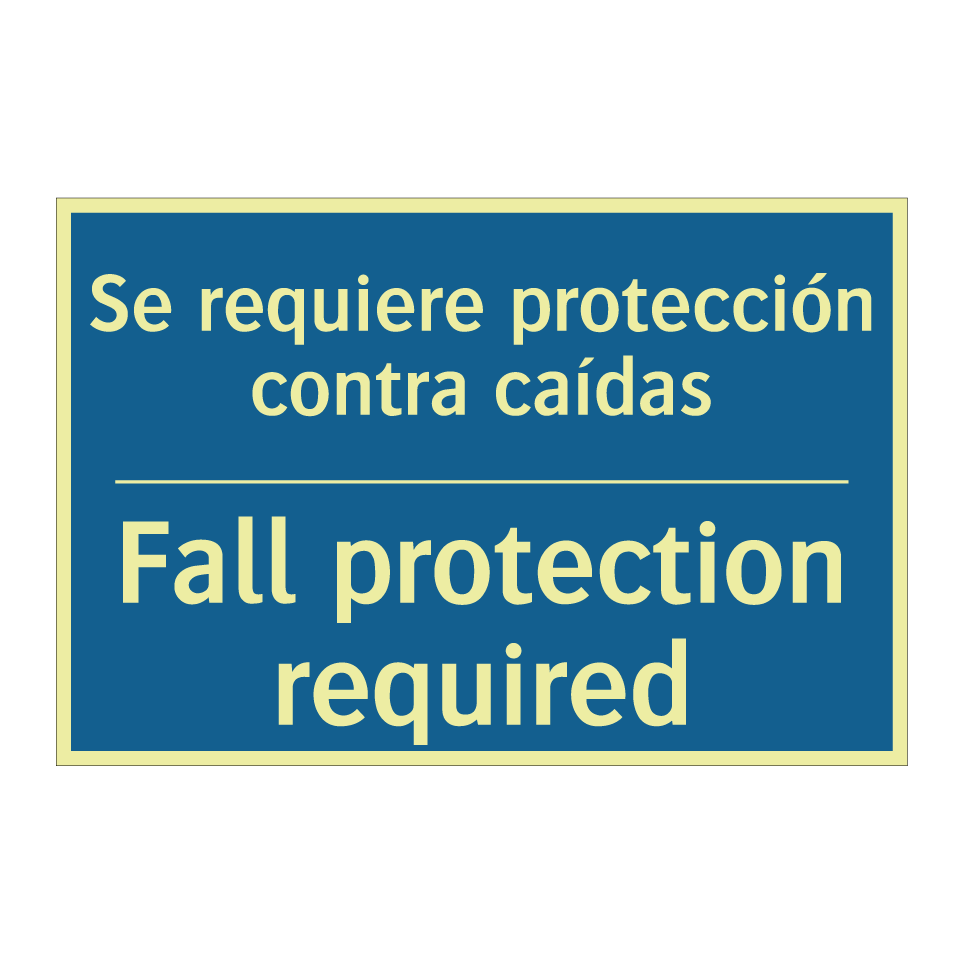 Se requiere protección contra  /.../ - Fall protection required