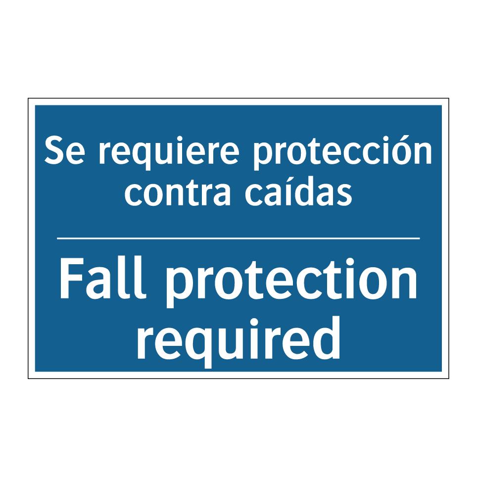 Se requiere protección contra  /.../ - Fall protection required
