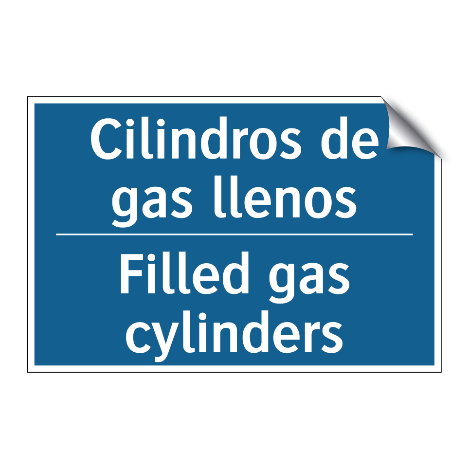 Cilindros de gas llenos - Filled gas cylinders