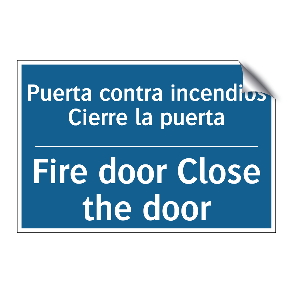 Puerta contra incendios Cierre  /.../ - Fire door Close the door