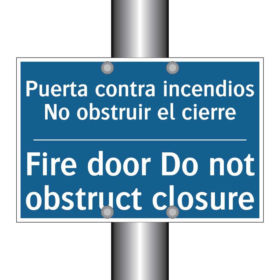Puerta contra incendios No obstruir  /.../ - Fire door Do not obstruct closure /.../