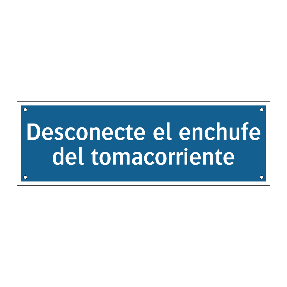 Desconecte el enchufe del tomacorriente