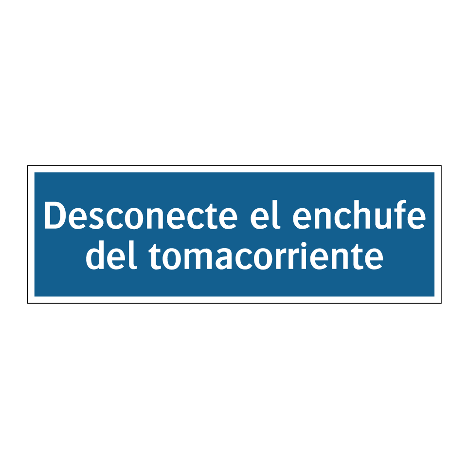 Desconecte el enchufe del tomacorriente