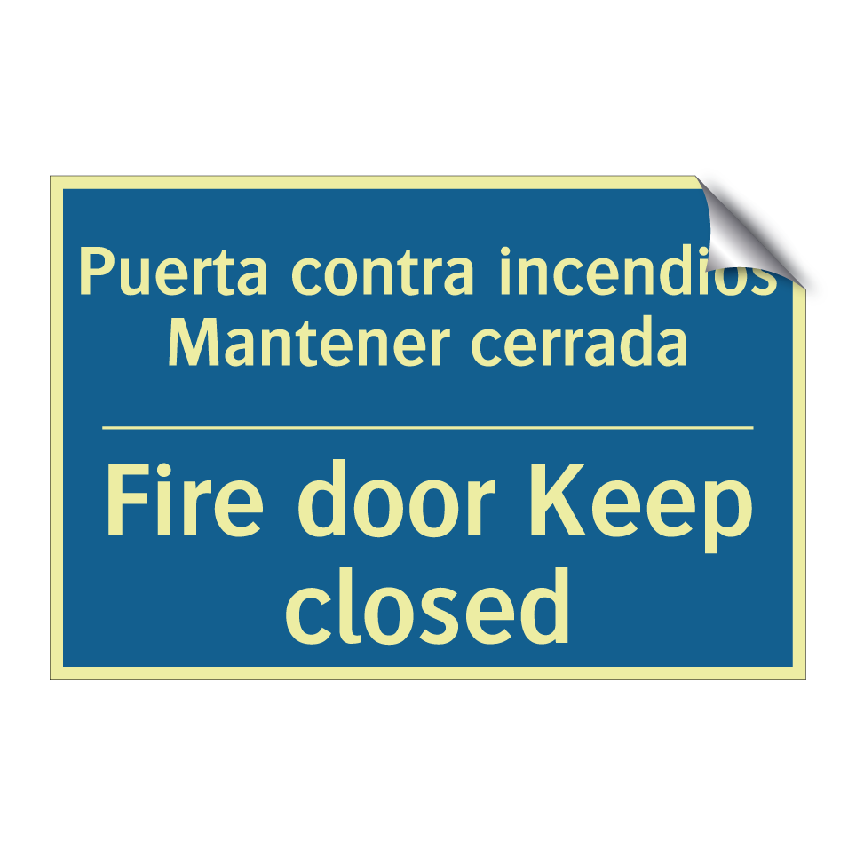 Puerta contra incendios Mantener  /.../ - Fire door Keep closed