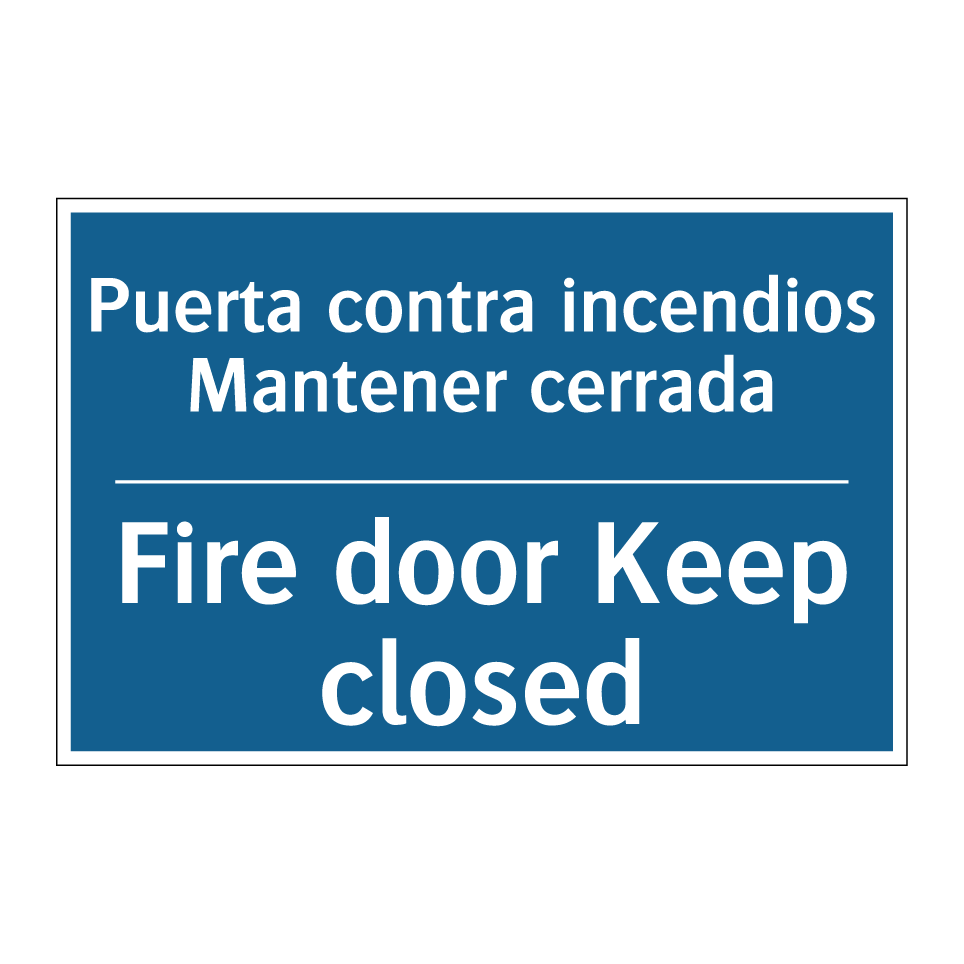 Puerta contra incendios Mantener  /.../ - Fire door Keep closed