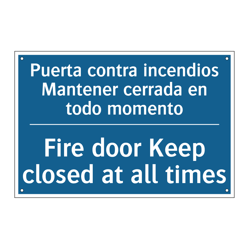 Puerta contra incendios Mantener  /.../ - Fire door Keep closed at all times /.../