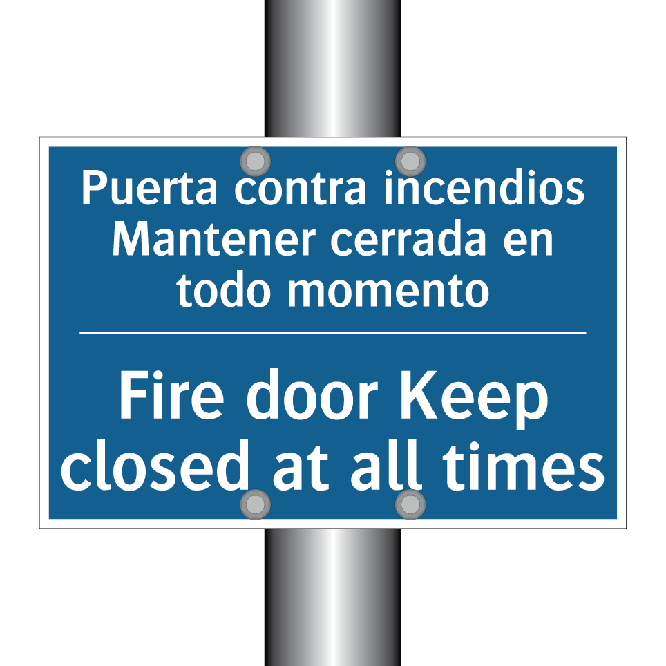 Puerta contra incendios Mantener  /.../ - Fire door Keep closed at all times /.../