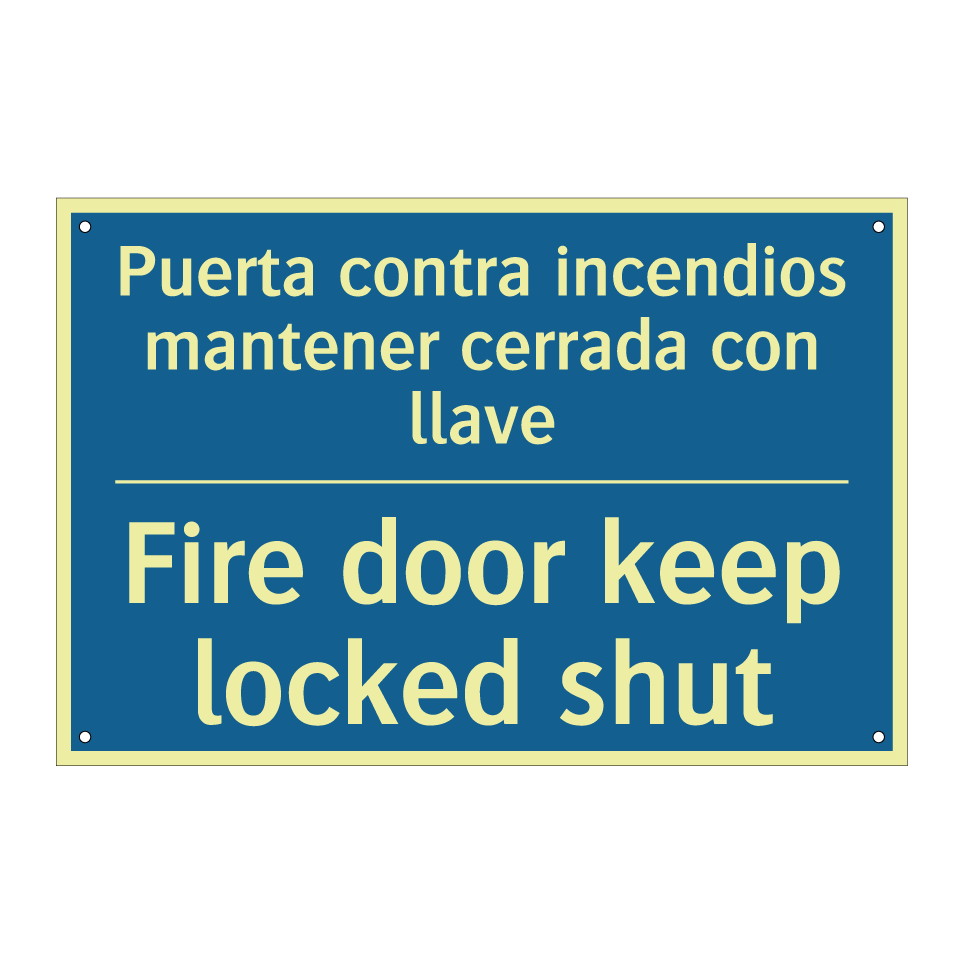 Puerta contra incendios mantener  /.../ - Fire door keep locked shut