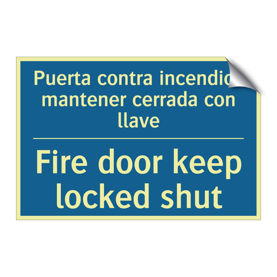 Puerta contra incendios mantener  /.../ - Fire door keep locked shut