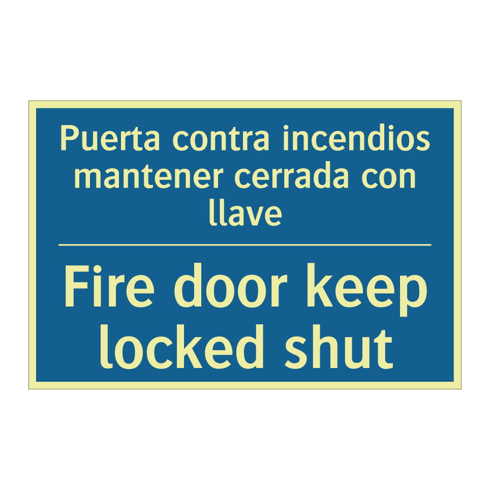 Puerta contra incendios mantener  /.../ - Fire door keep locked shut