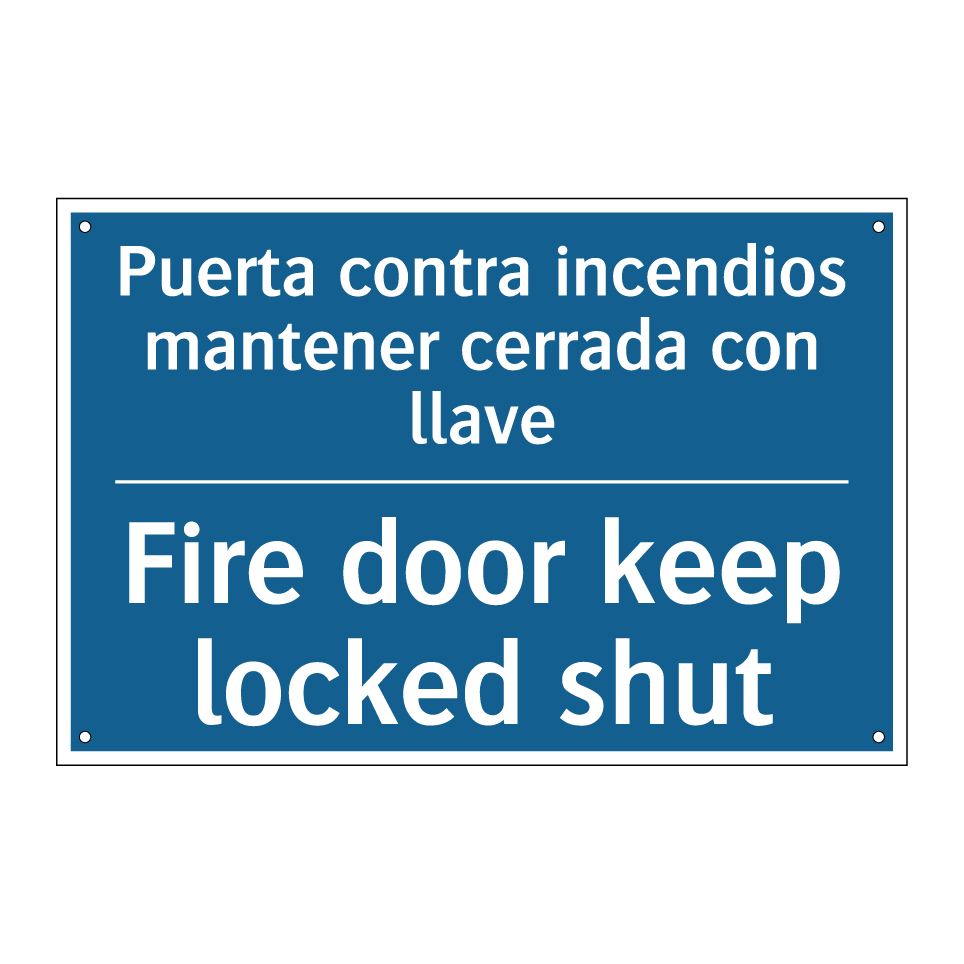 Puerta contra incendios mantener  /.../ - Fire door keep locked shut