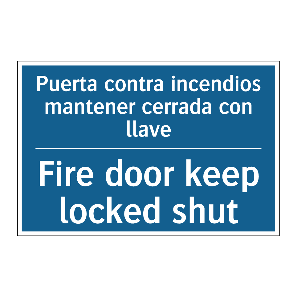 Puerta contra incendios mantener  /.../ - Fire door keep locked shut