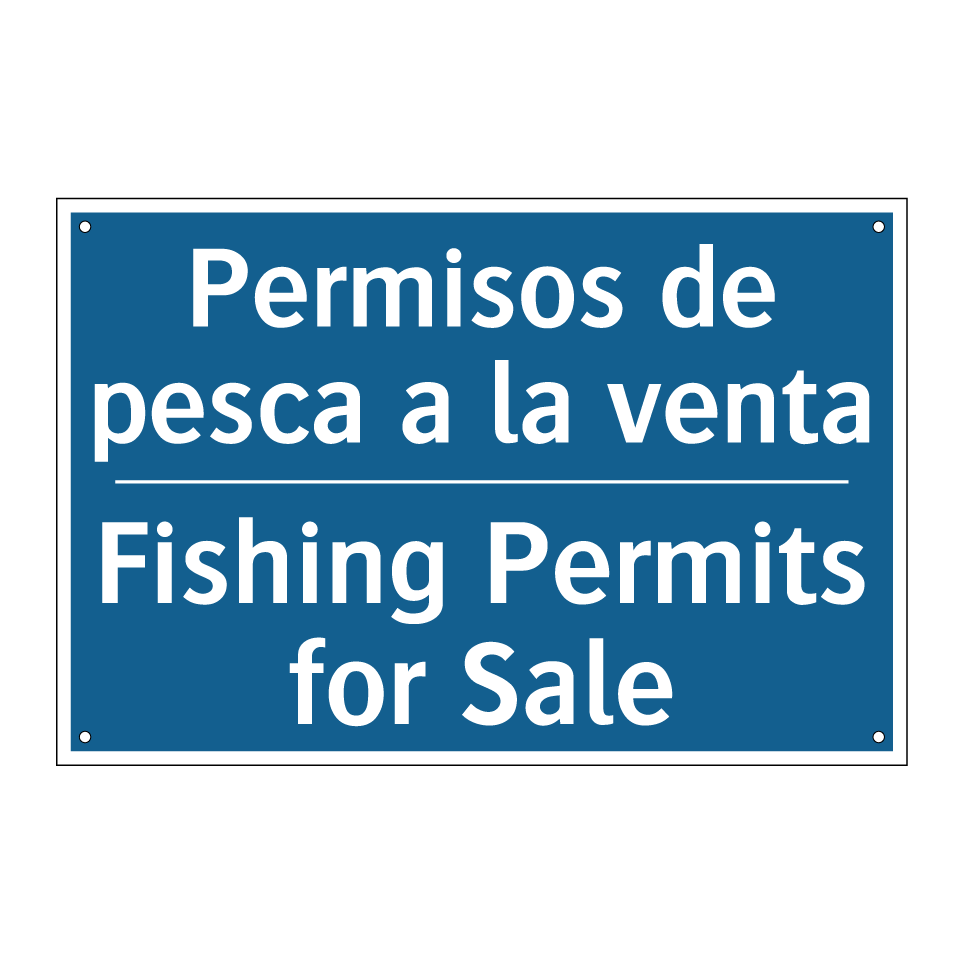 Permisos de pesca a la venta - Fishing Permits for Sale