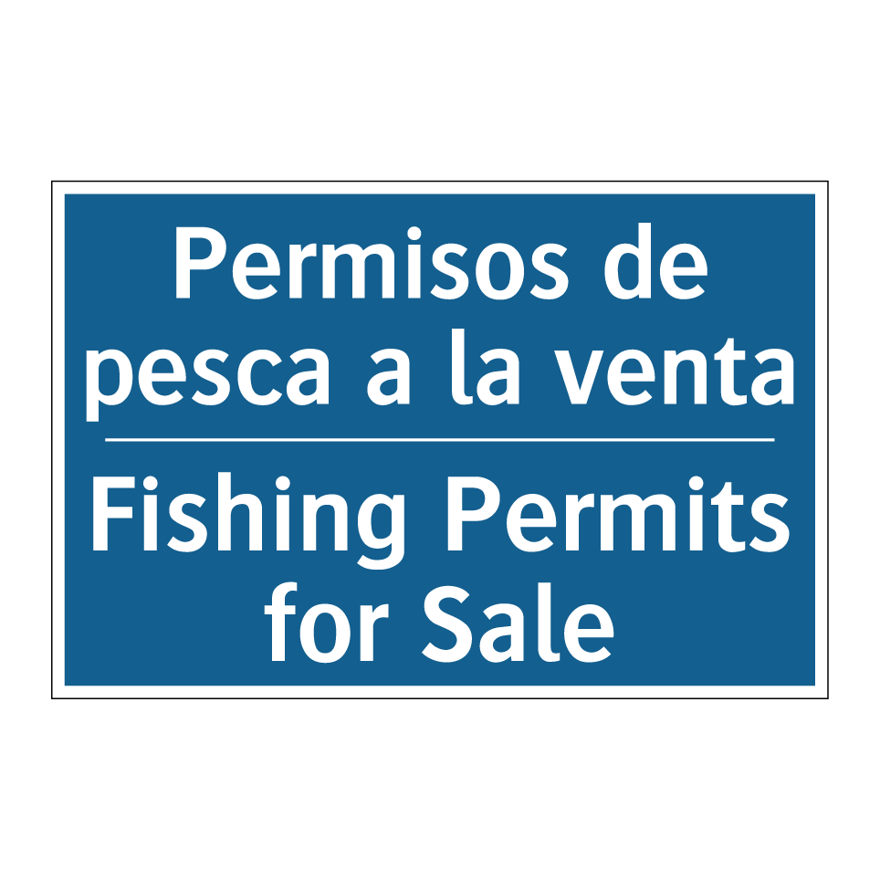 Permisos de pesca a la venta - Fishing Permits for Sale