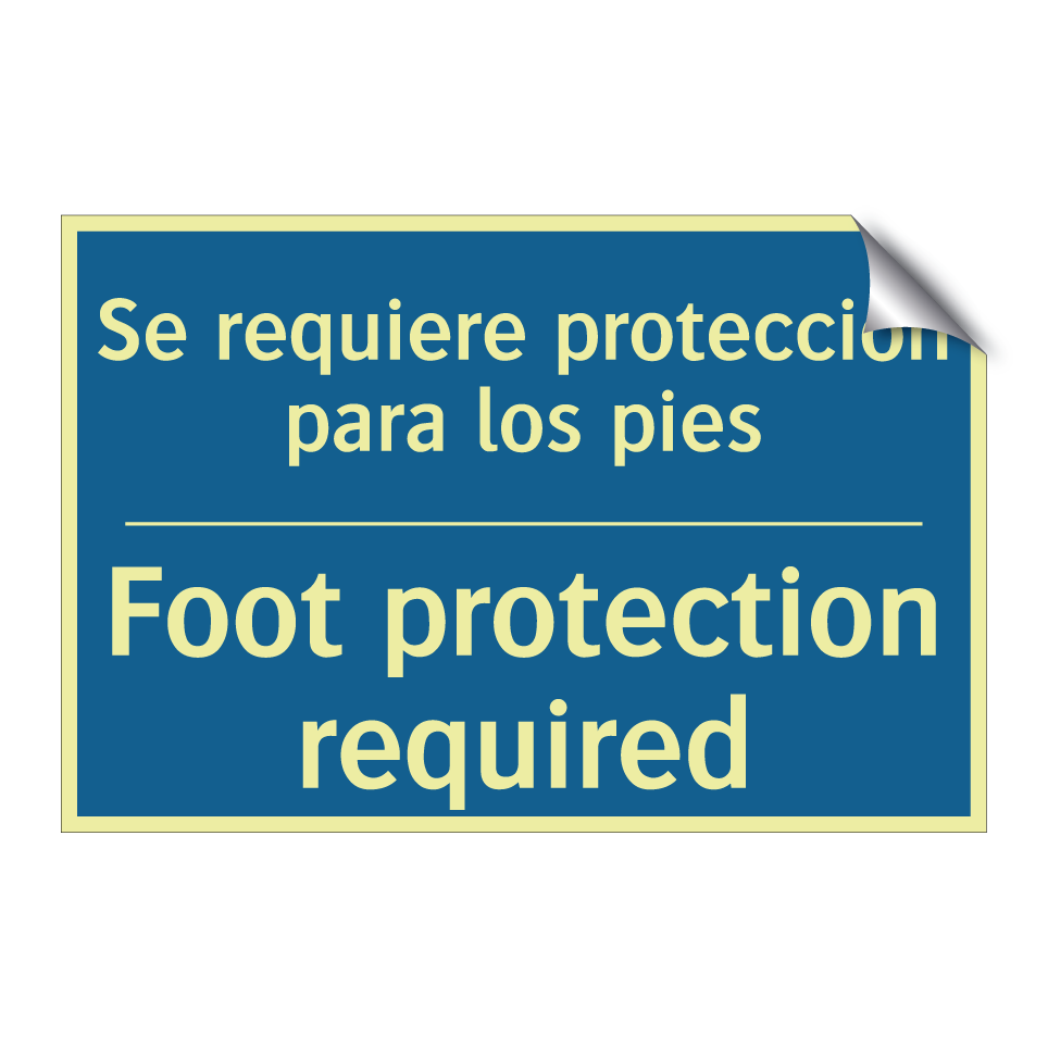 Se requiere protección para los  /.../ - Foot protection required