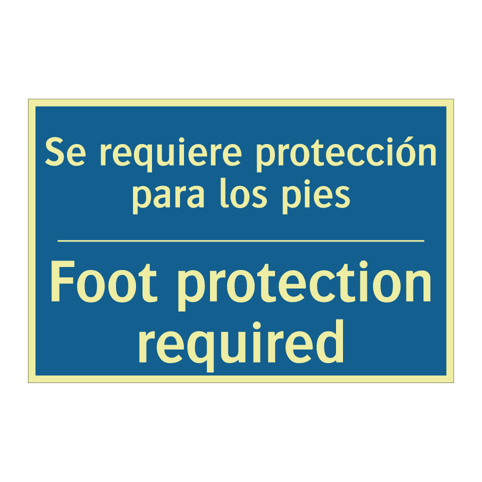 Se requiere protección para los  /.../ - Foot protection required