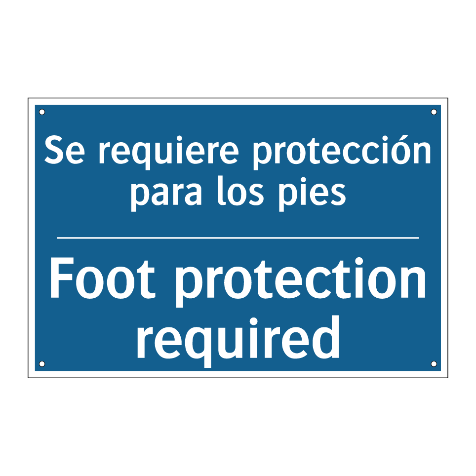 Se requiere protección para los  /.../ - Foot protection required