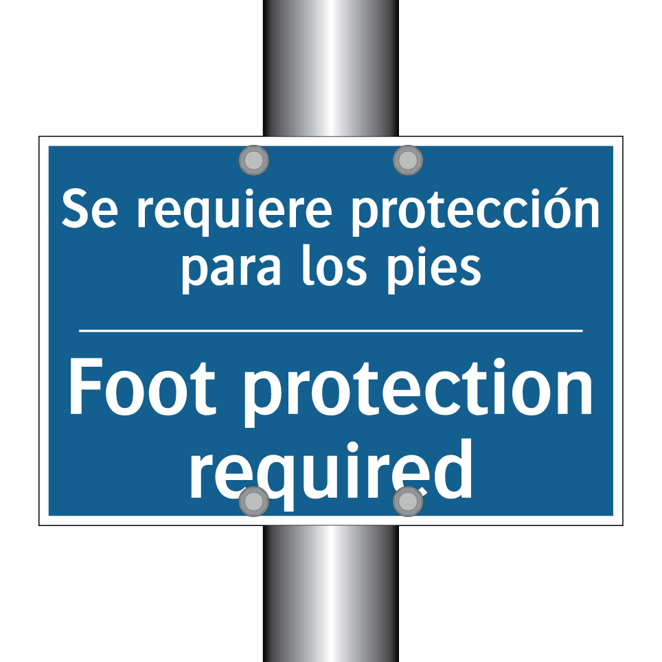 Se requiere protección para los  /.../ - Foot protection required