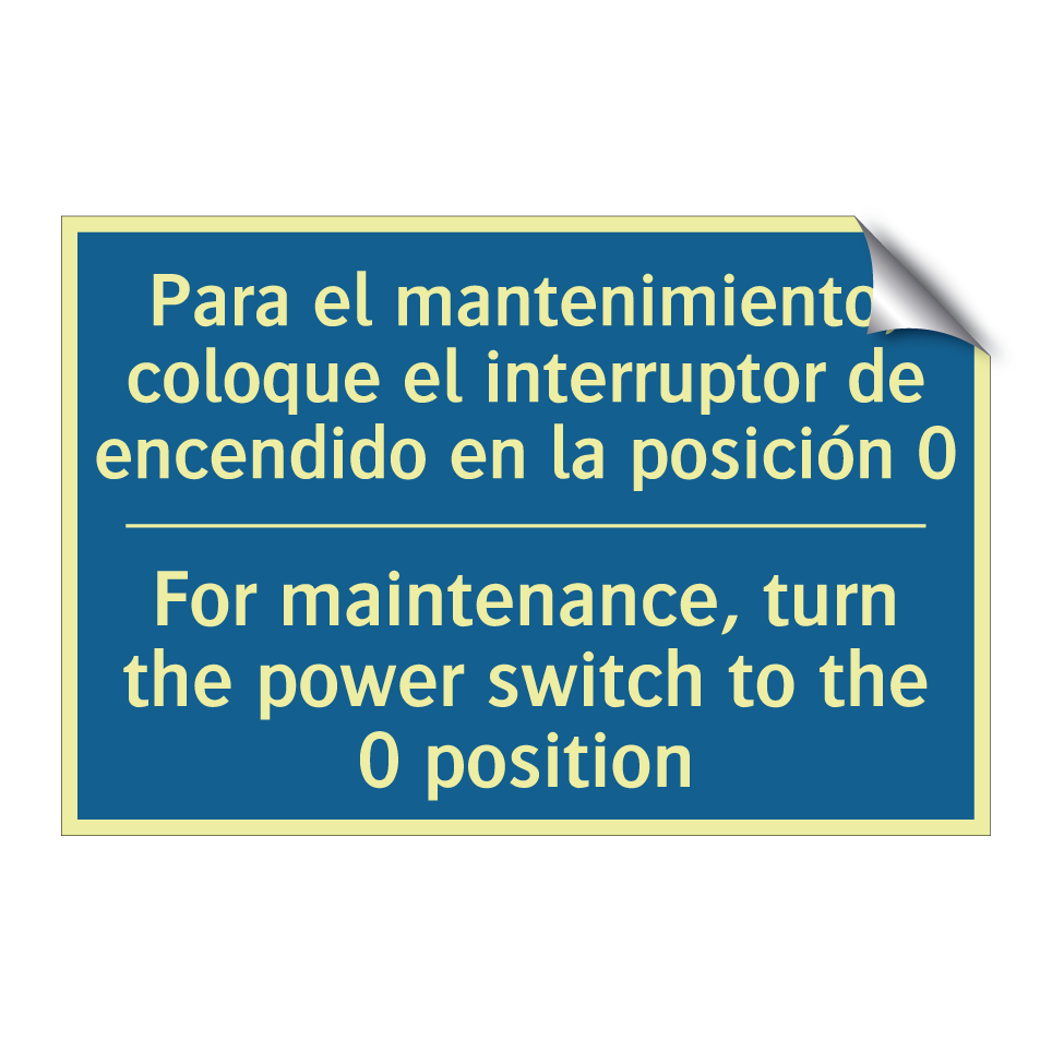 Para el mantenimiento, coloque  /.../ - For maintenance, turn the power  /.../