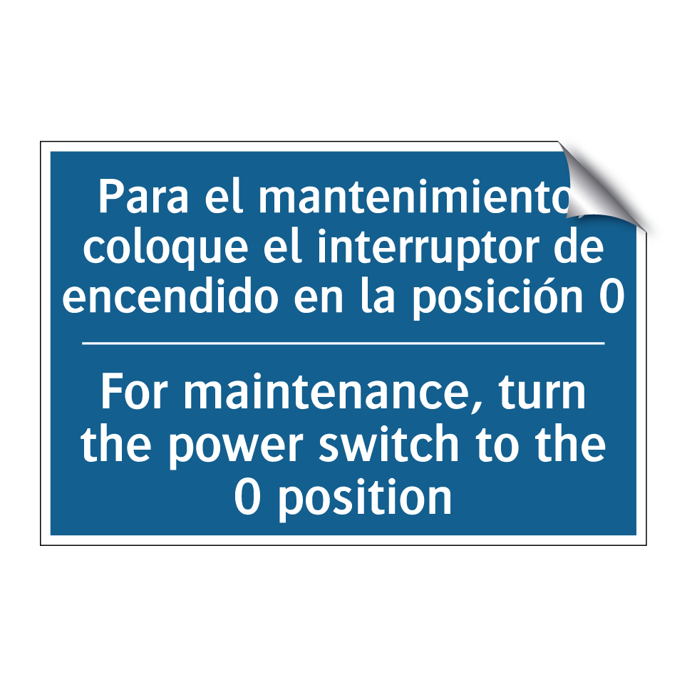 Para el mantenimiento, coloque  /.../ - For maintenance, turn the power  /.../