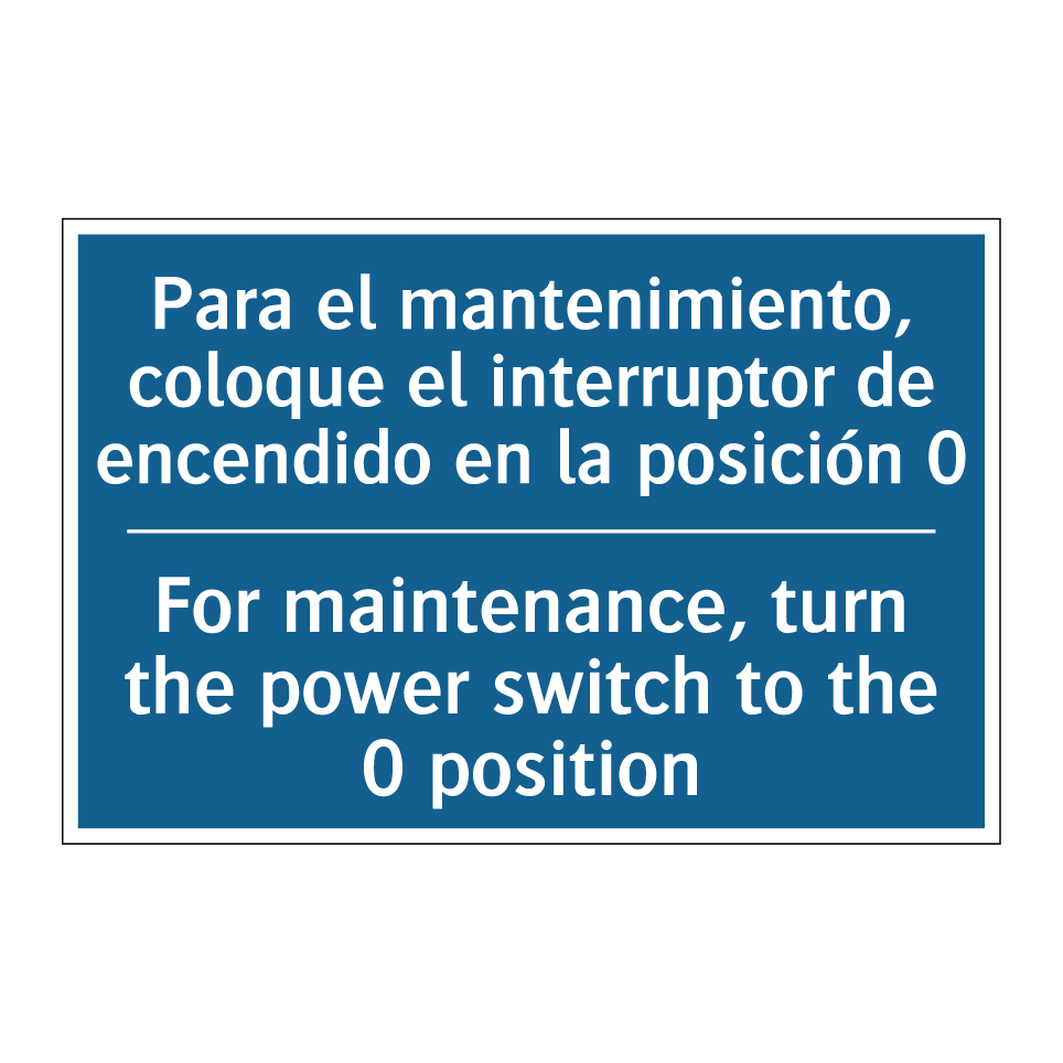 Para el mantenimiento, coloque  /.../ - For maintenance, turn the power  /.../
