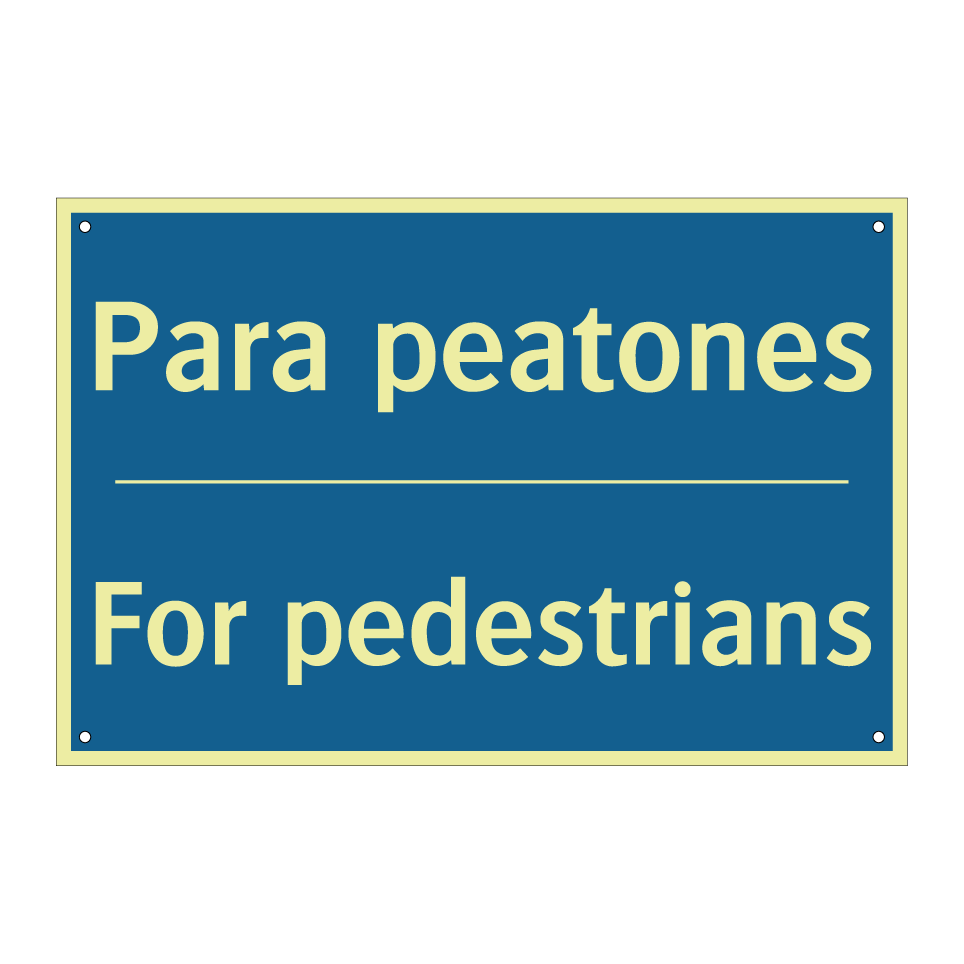 Para peatones - For pedestrians