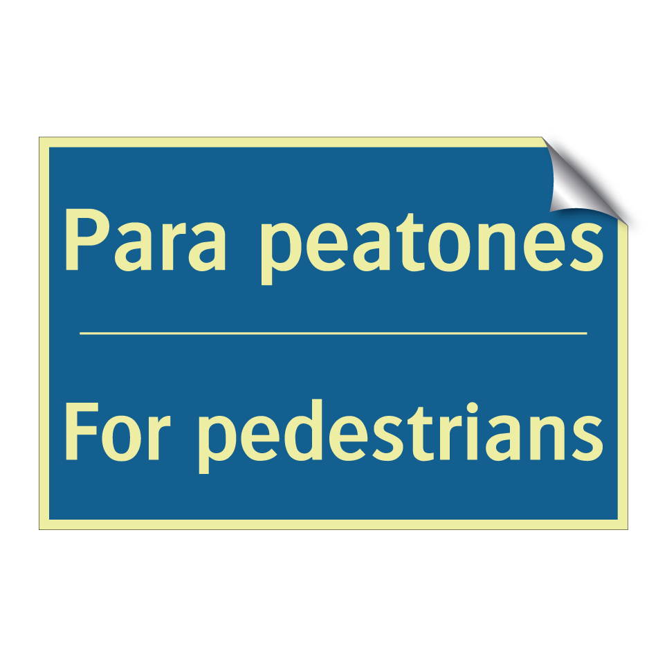 Para peatones - For pedestrians