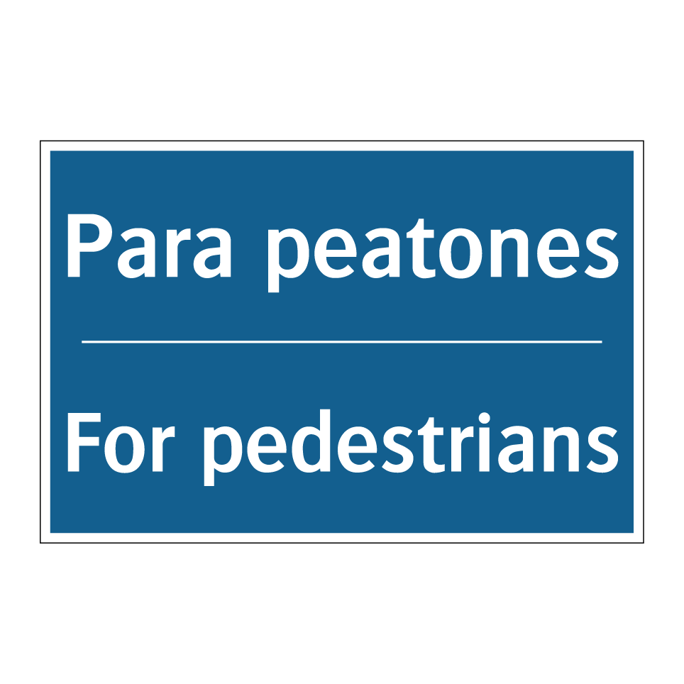 Para peatones - For pedestrians