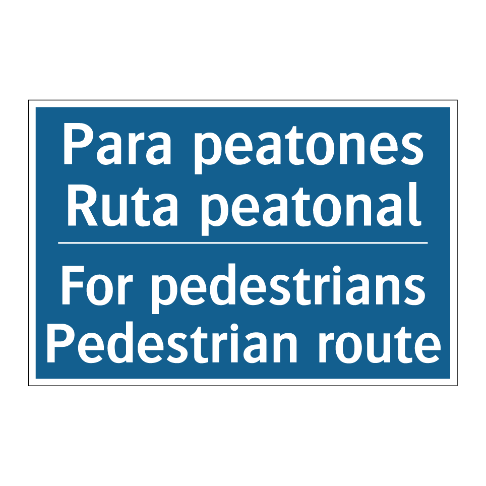 Para peatones Ruta peatonal - For pedestrians Pedestrian route /.../