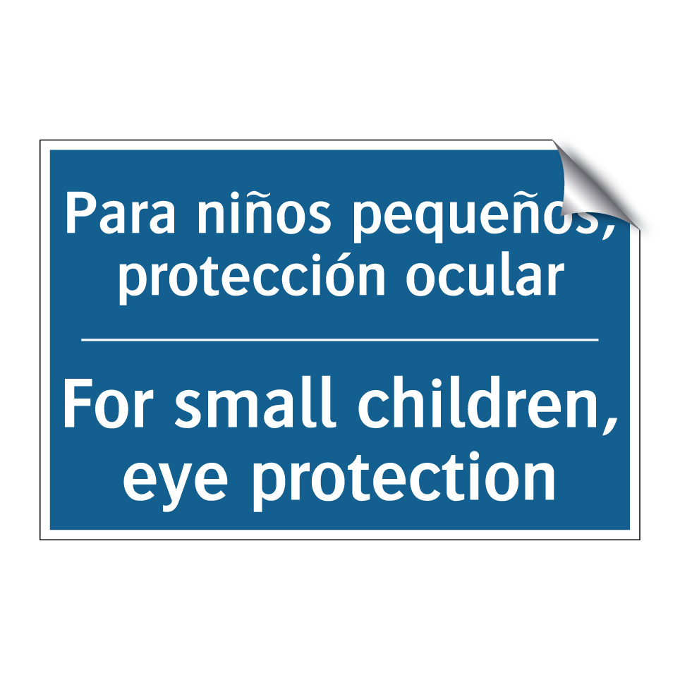 Para niños pequeños, protección  /.../ - For small children, eye protection /.../