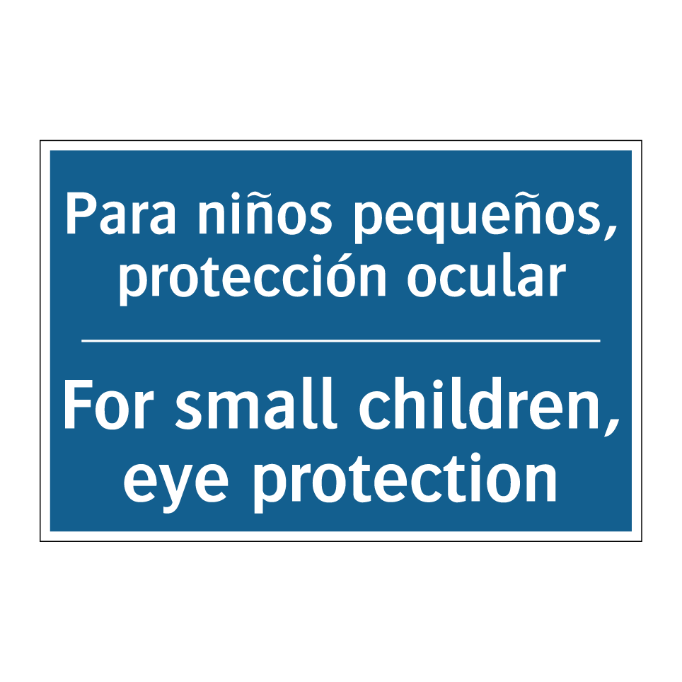 Para niños pequeños, protección  /.../ - For small children, eye protection /.../