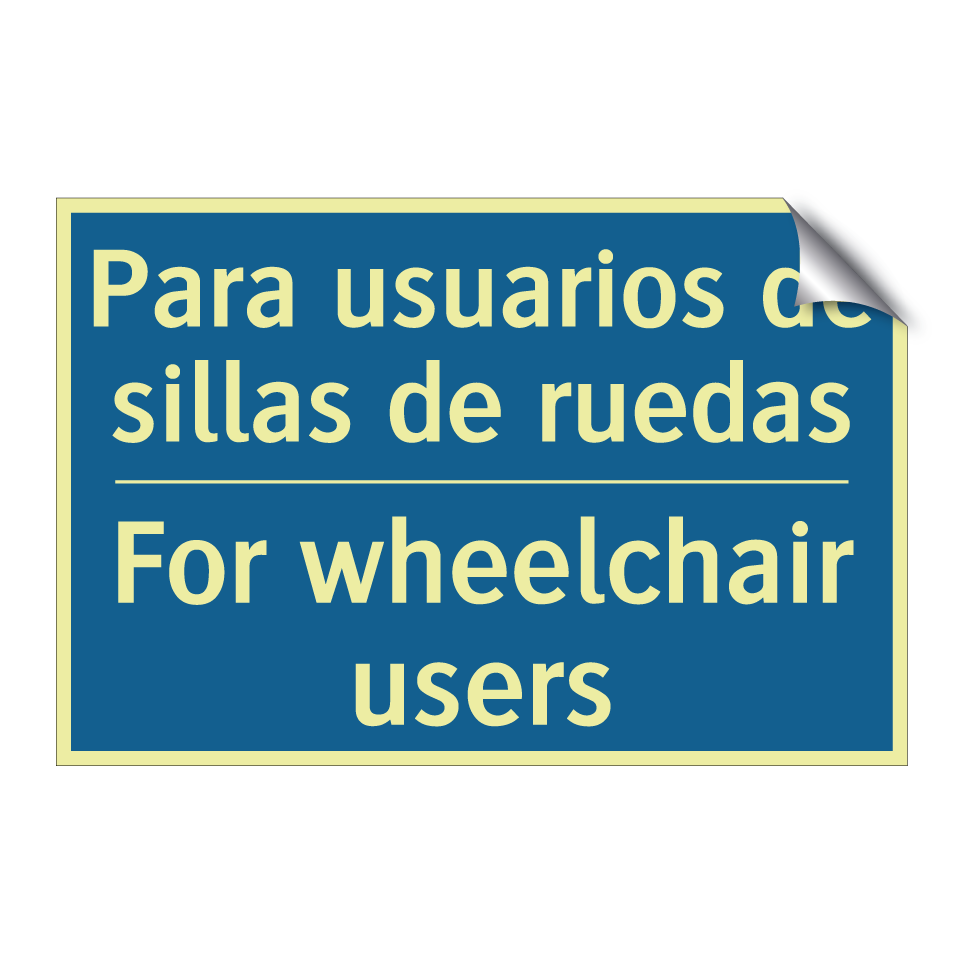 Para usuarios de sillas de ruedas /.../ - For wheelchair users