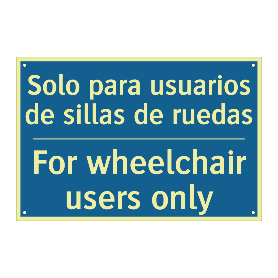 Solo para usuarios de sillas de  /.../ - For wheelchair users only