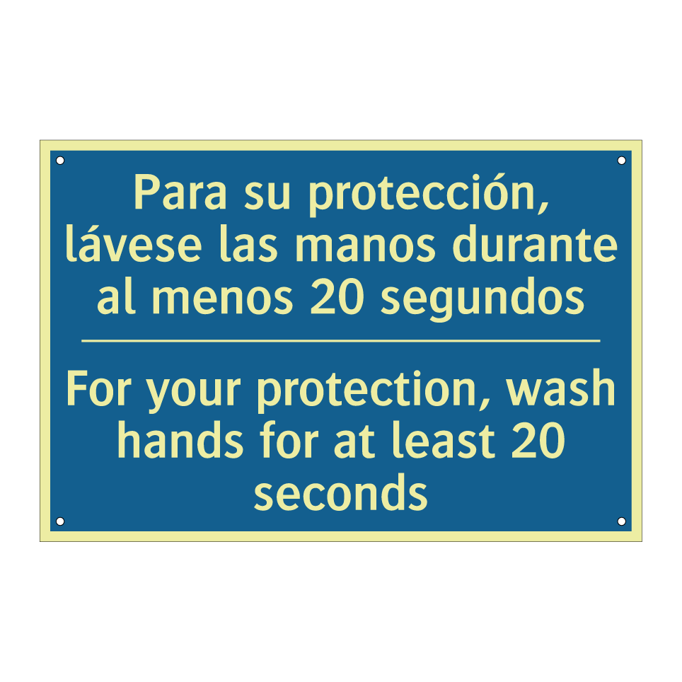 Para su protección, lávese las  /.../ - For your protection, wash hands  /.../