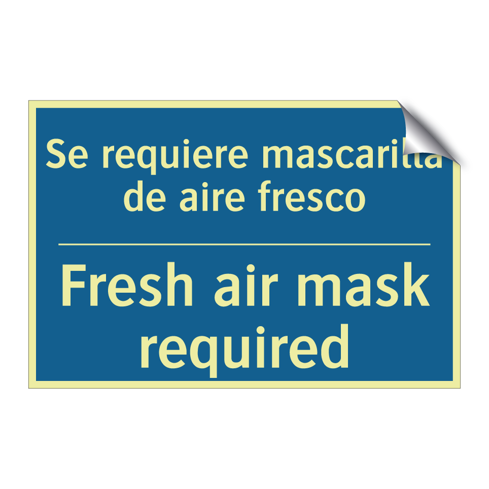 Se requiere mascarilla de aire  /.../ - Fresh air mask required