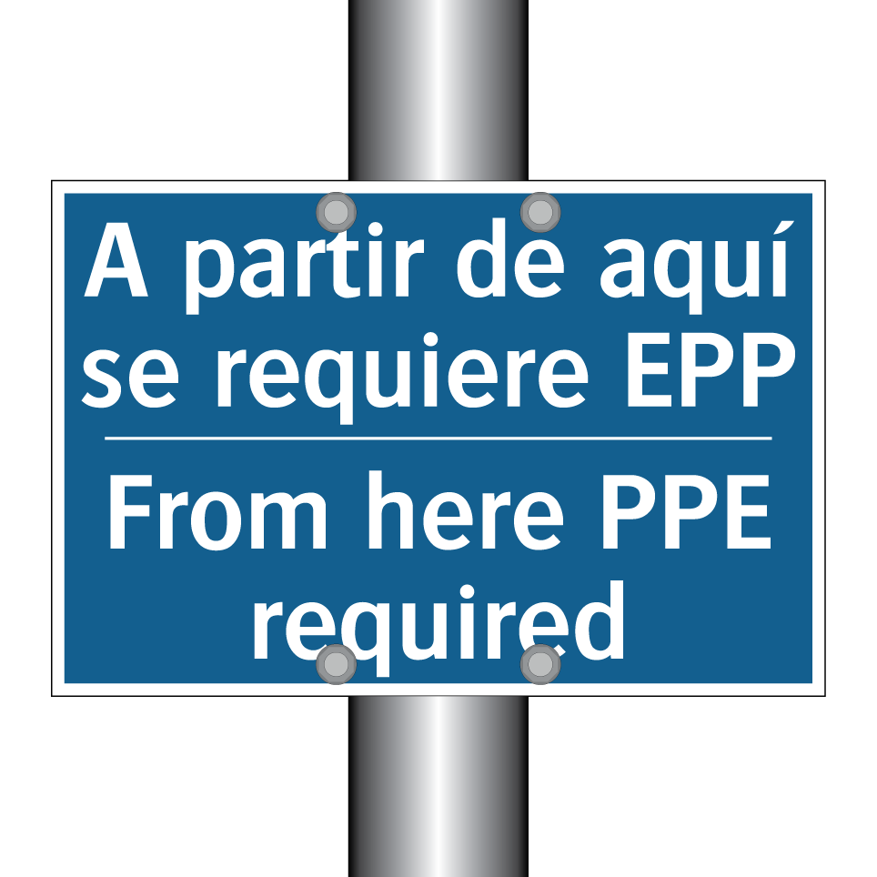A partir de aquí se requiere EPP /.../ - From here PPE required